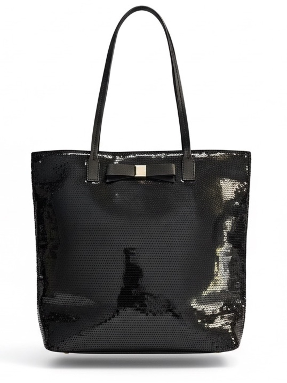 Kate Spade Black Sequin Bow Large Tote Bag